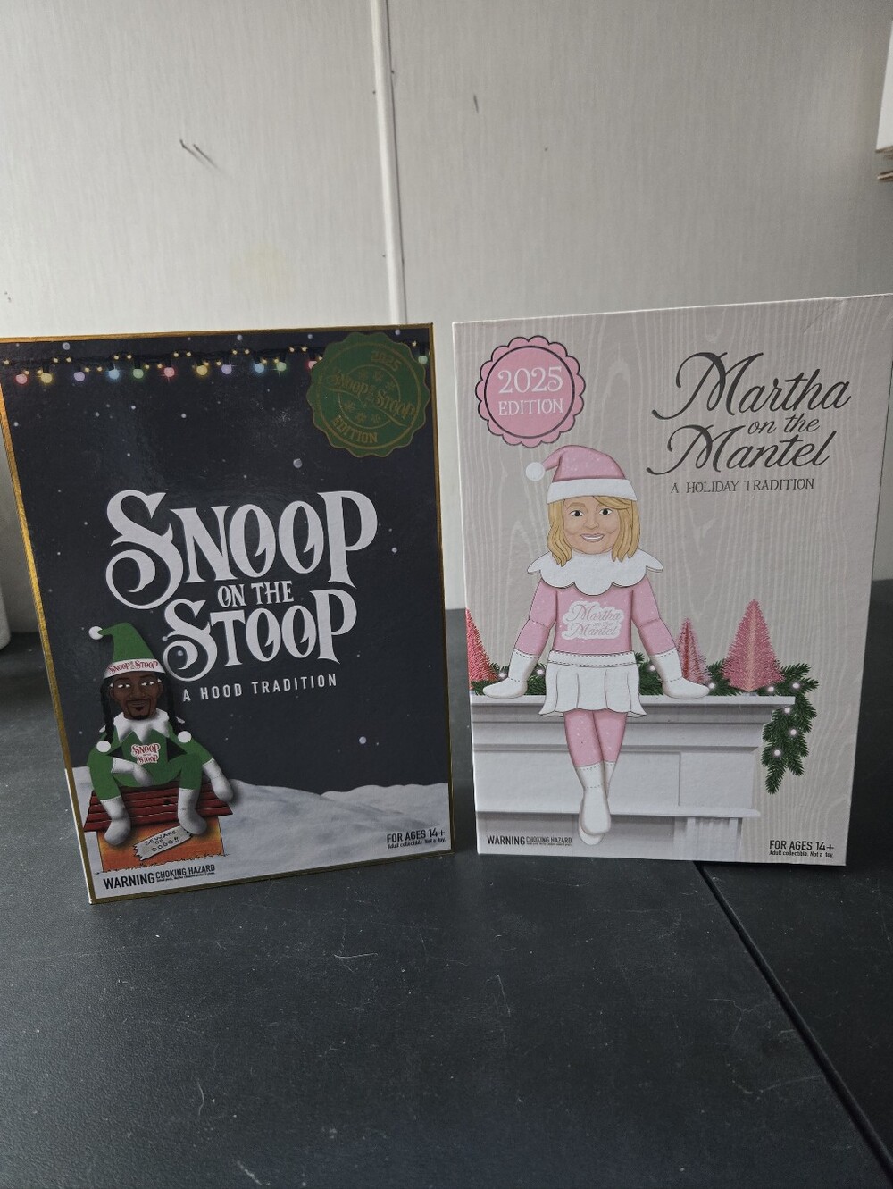 Snoop on the Stoop & Martha Stewart on the Mantle 2025 Christmas Elf Decorations
